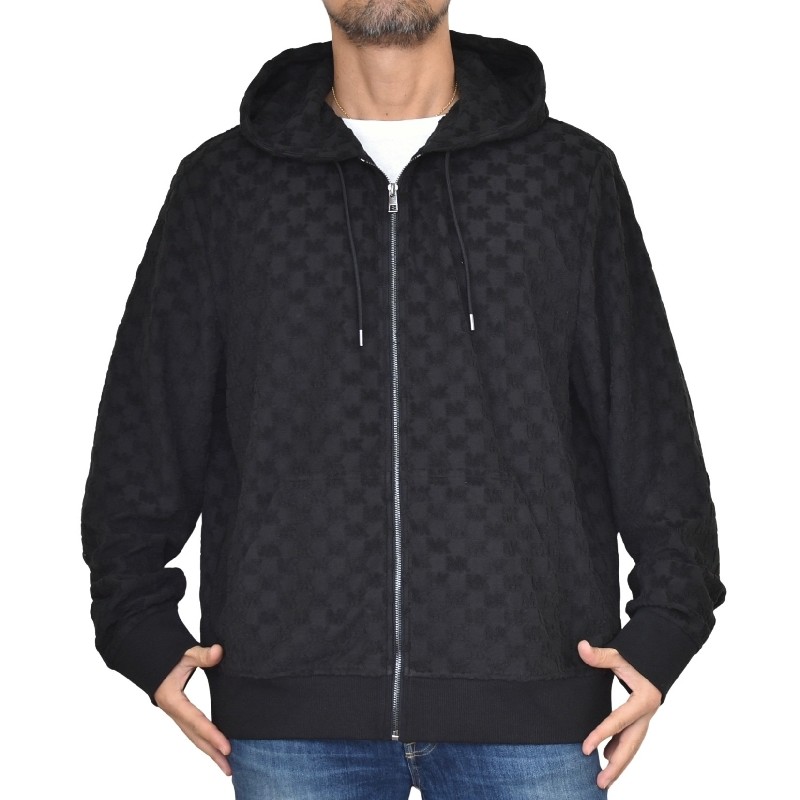 新品 マイケルコース ジャカード テリー フルジップ フーディ パーカー