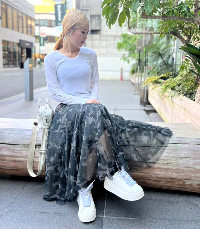 TRANOI】迷彩柄チュールスカート182R516 | WEAR,スカート | DESERT ROSE