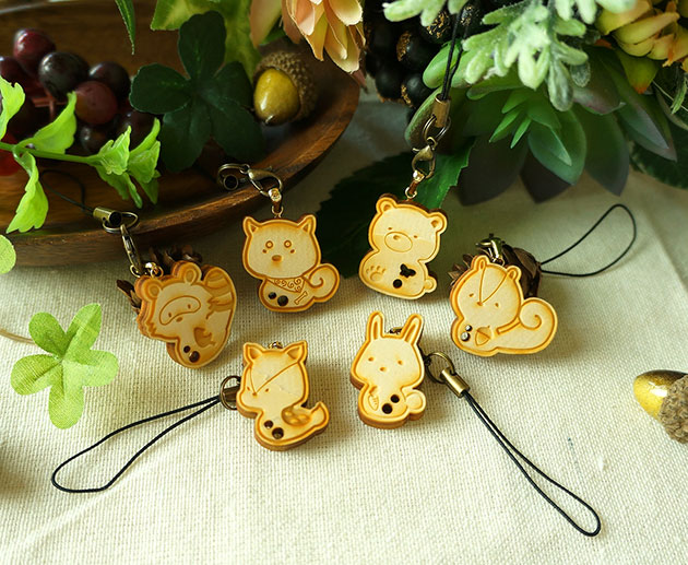 どうぶつストラップ【森のどうぶつシリーズ】 | すべての商品 | 木のお