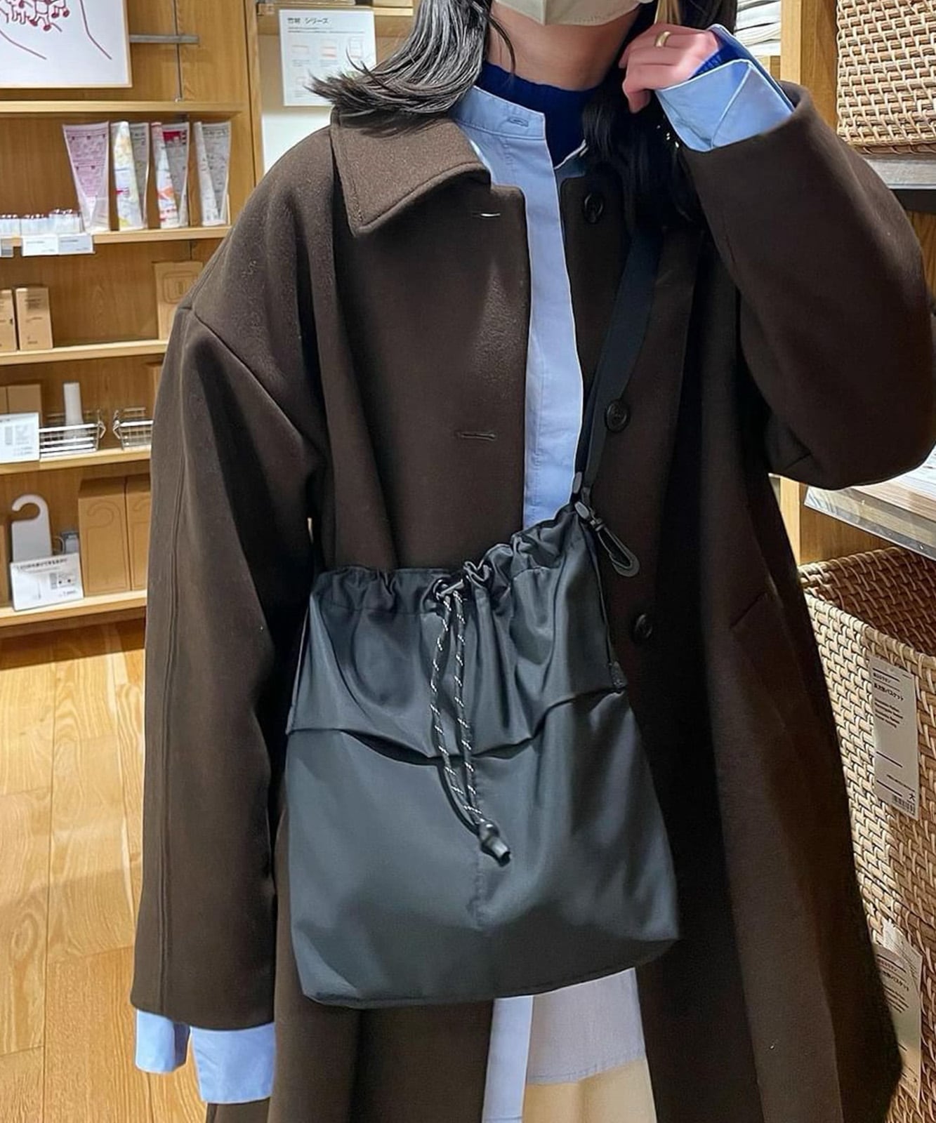 DEVICE × mikaコラボ 】 Rename ナイロン×パラコード巾着ショルダー