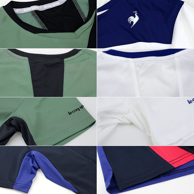 ルコックスポルティフ LCS テニスウェア メンズ 切替ゲームシャツ