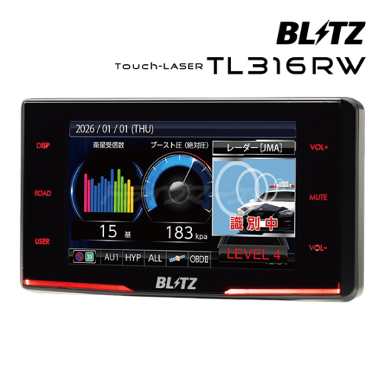 送料無料】TL316RW ブリッツ BLITZ レーザー＆レーダー探知機【JMA-600
