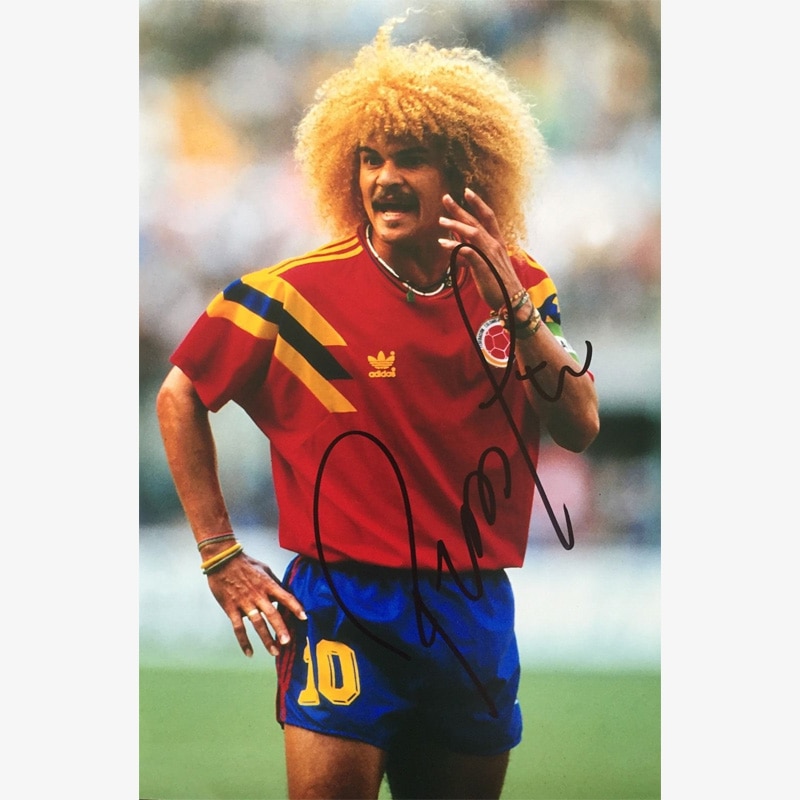 バルデラマ直筆サイン入りコロンビア代表1990フォト | THE DUGOUT
