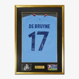 デ・ブライネ直筆サイン入りマンチェスターシティ22/23ホーム