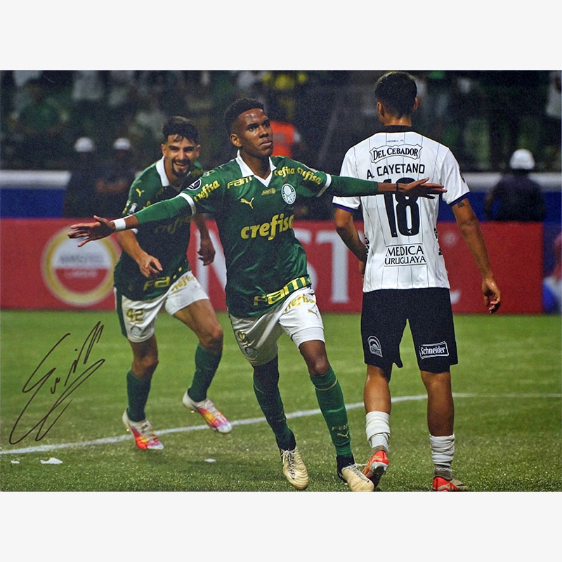 エステバン直筆サイン入りパルメイラス2024フォト (セレブレーション