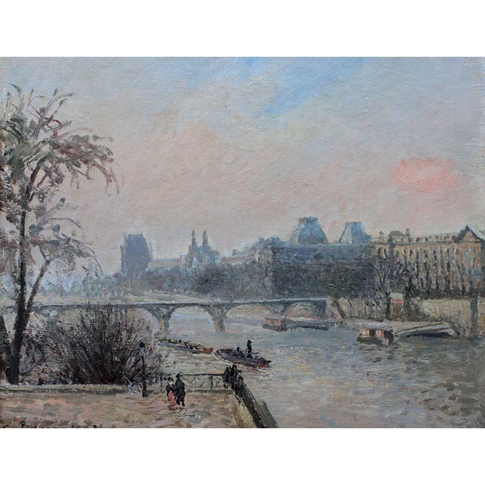 セーヌ川とルーブル 【6号】 カミーユ・ピサロ 【 額縁が選べる 額入り