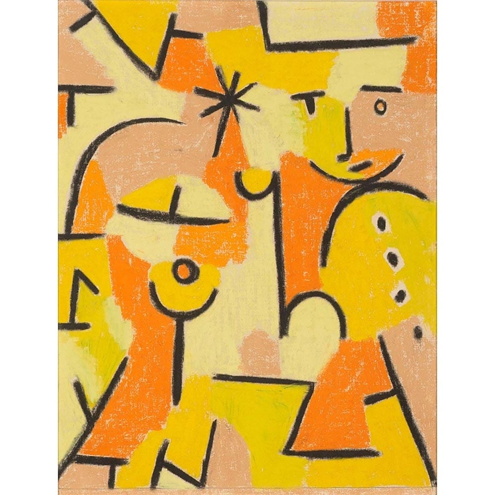 黄色のイラスト 【15号】 パウル・クレー 【 額縁が選べる 額入り 複製