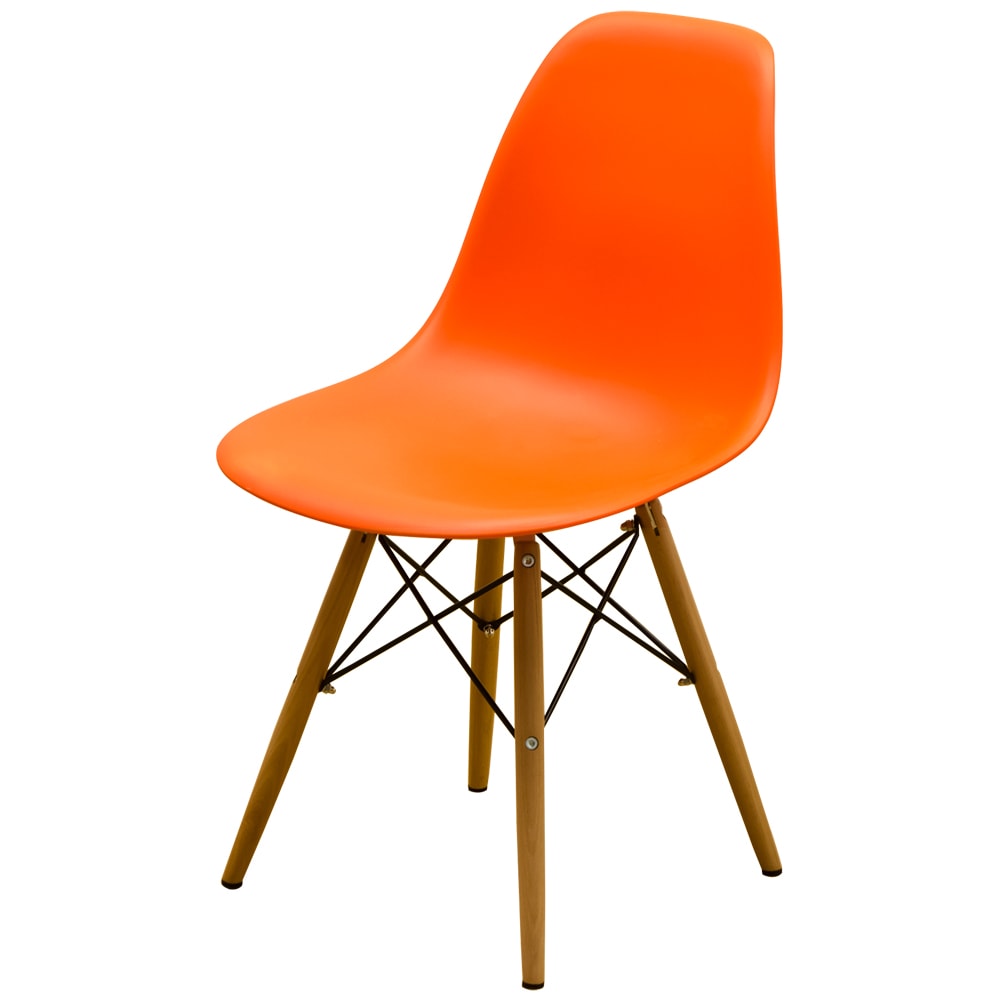 イームズ DSW オレンジ シェルチェア ダイニングチェア サイドシェル