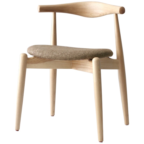 ハンス・ウェグナー エルボチェア ラウンド ファブリック ナチュラル