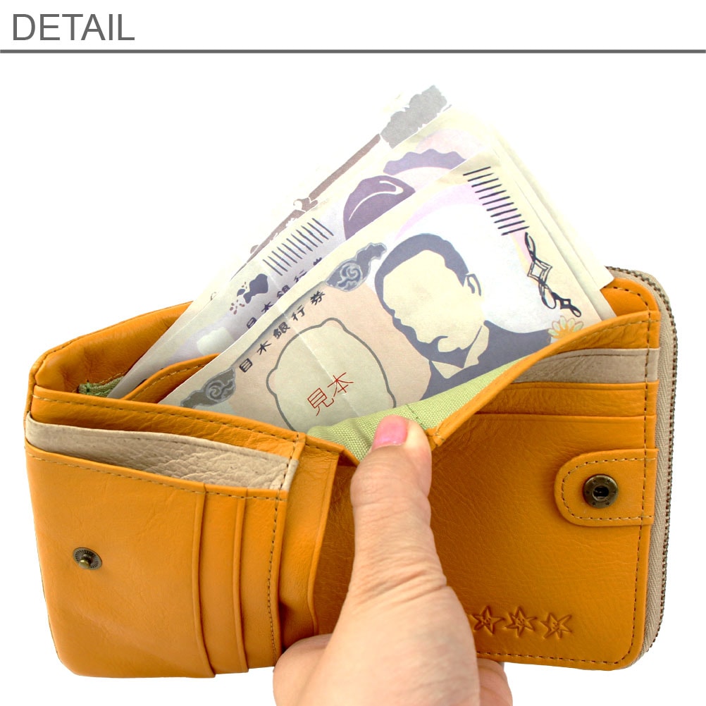 studio.s Lycha 財布 折財布 二つ折り 折り財布 ラウンドファスナー