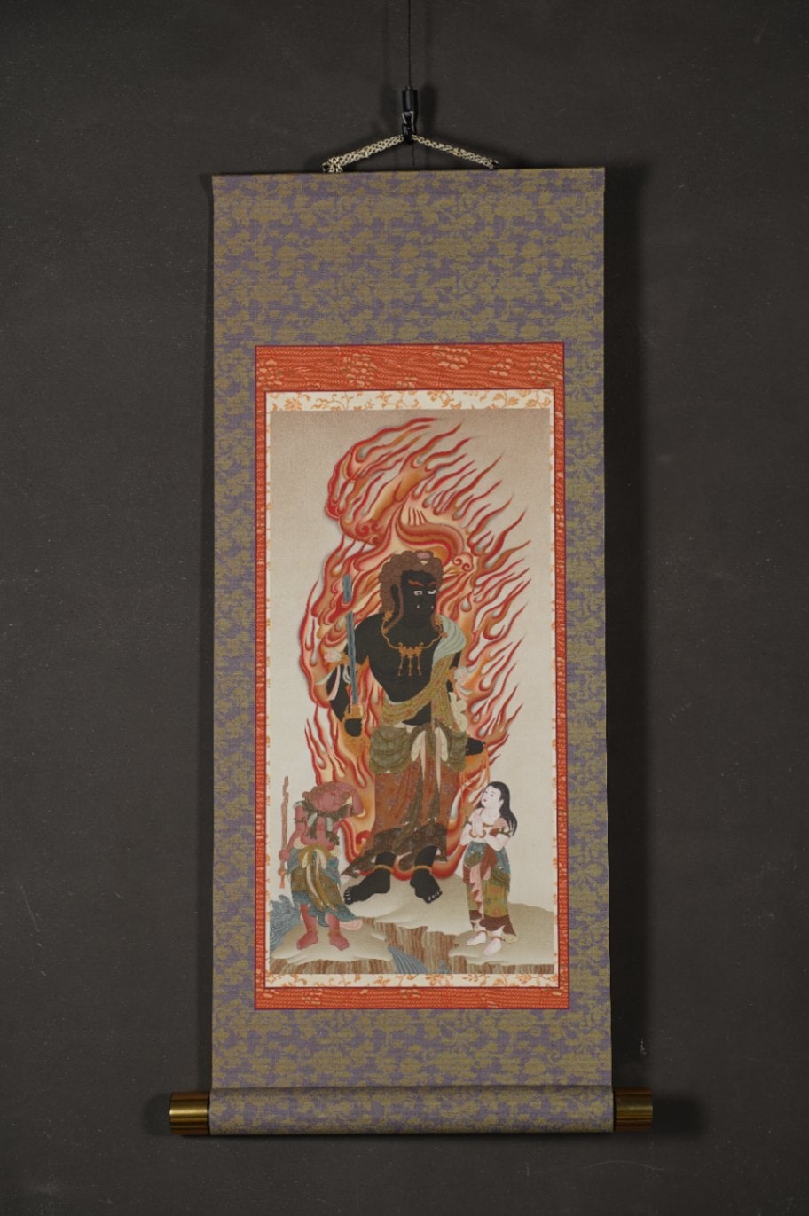 NAK-5357 不動明王 模表装仕立て 仏画掛け軸（模軸） | すべての商品