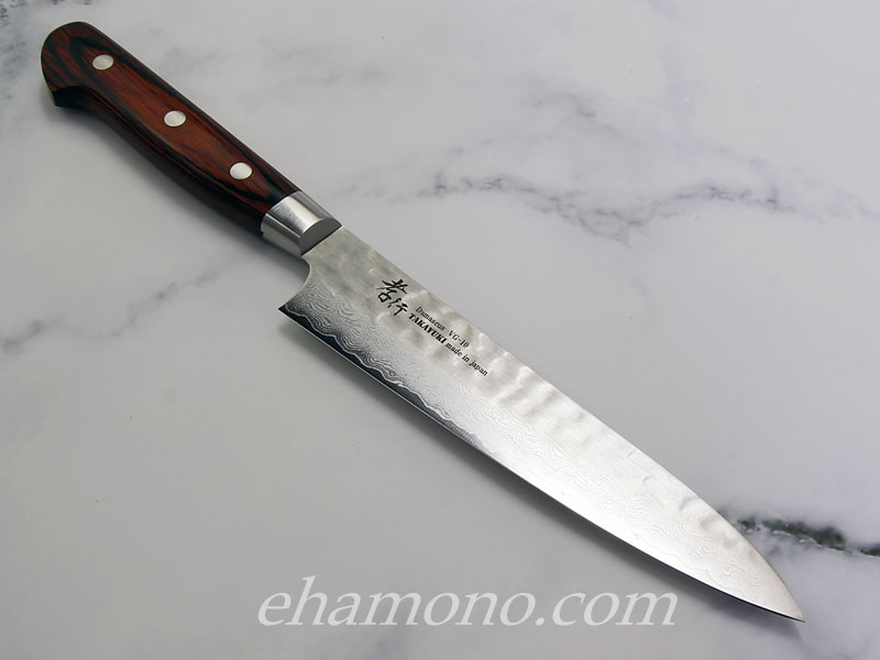 堺孝行 V金10号ダマスカス33層鎚目 ペティ150