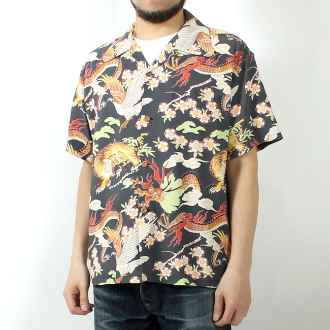 SUN SURF(サンサーフ) 和柄アロハシャツ THE TRIANGULAR FIGHT