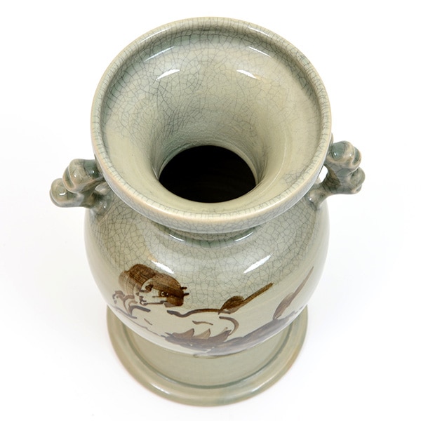 大堀相馬焼 松永窯 耳付き花瓶(大) | 特集 | 縁器屋(えんぎや) 今日を