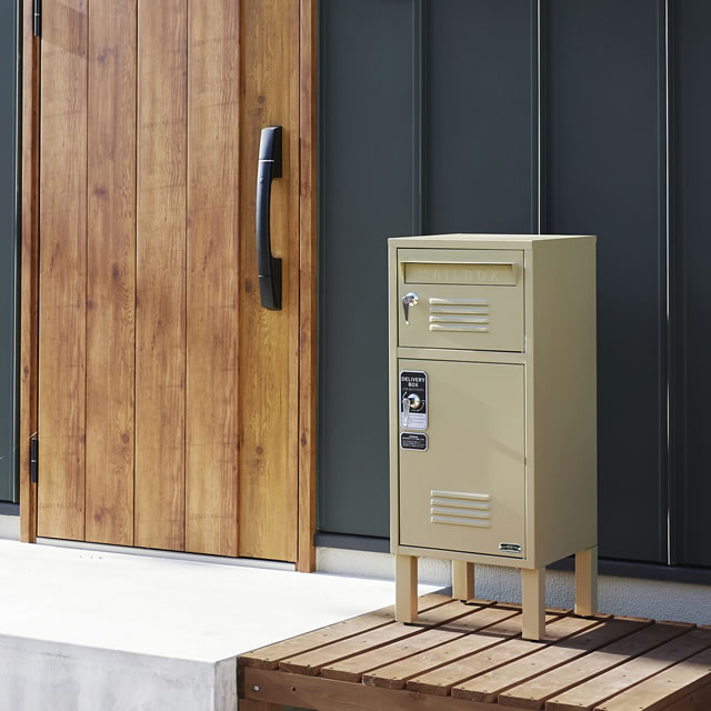 セトクラフト 宅配ボックス付きポスト ロッカー S23-0552-BE ベージュ