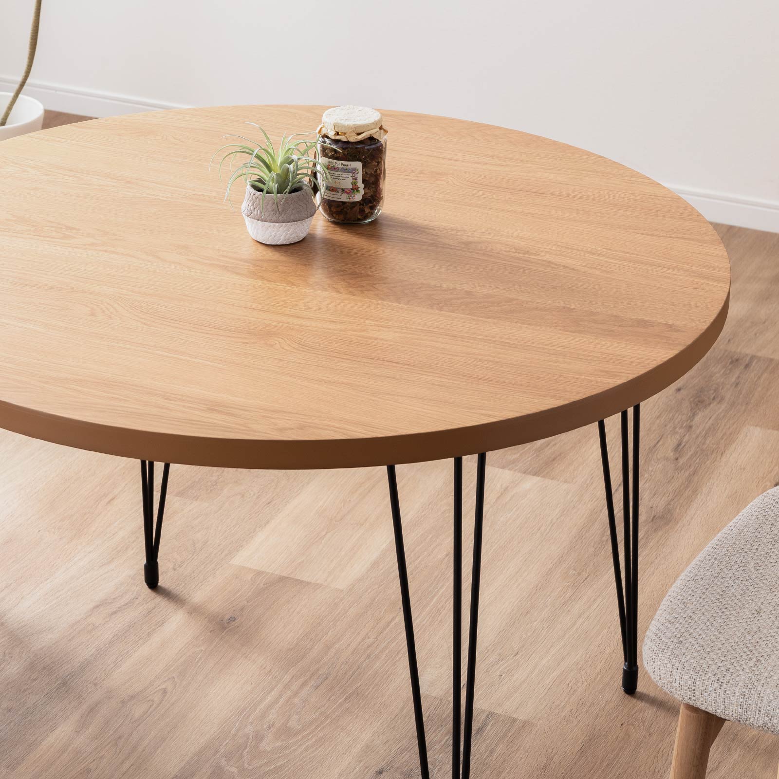 幅100］丸テーブル ダイニングテーブル｜ アイアン脚 北欧ナチュラル