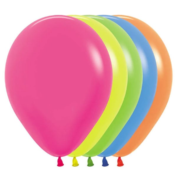 センペルテックス]丸型風船アソート【ネオンカラー】 12インチ 100個