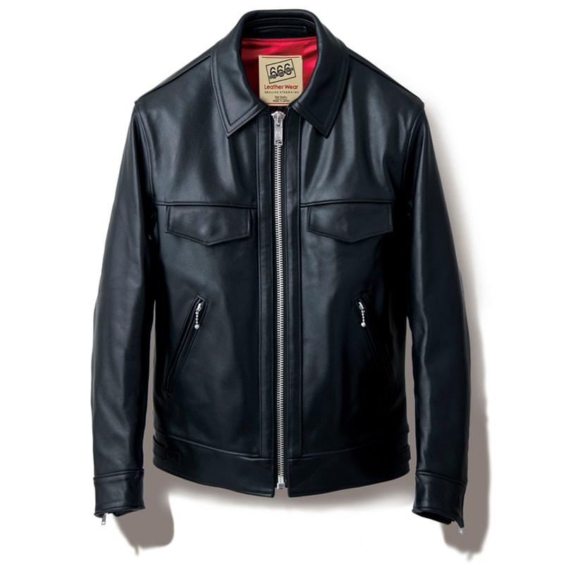 LJM-25TF フロントジップ レザージーンジャケット｜『666』パン