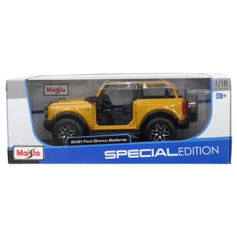 Maisto ミニカー 1:18 2021 フォード ブロンコ ノードア オレンジ No