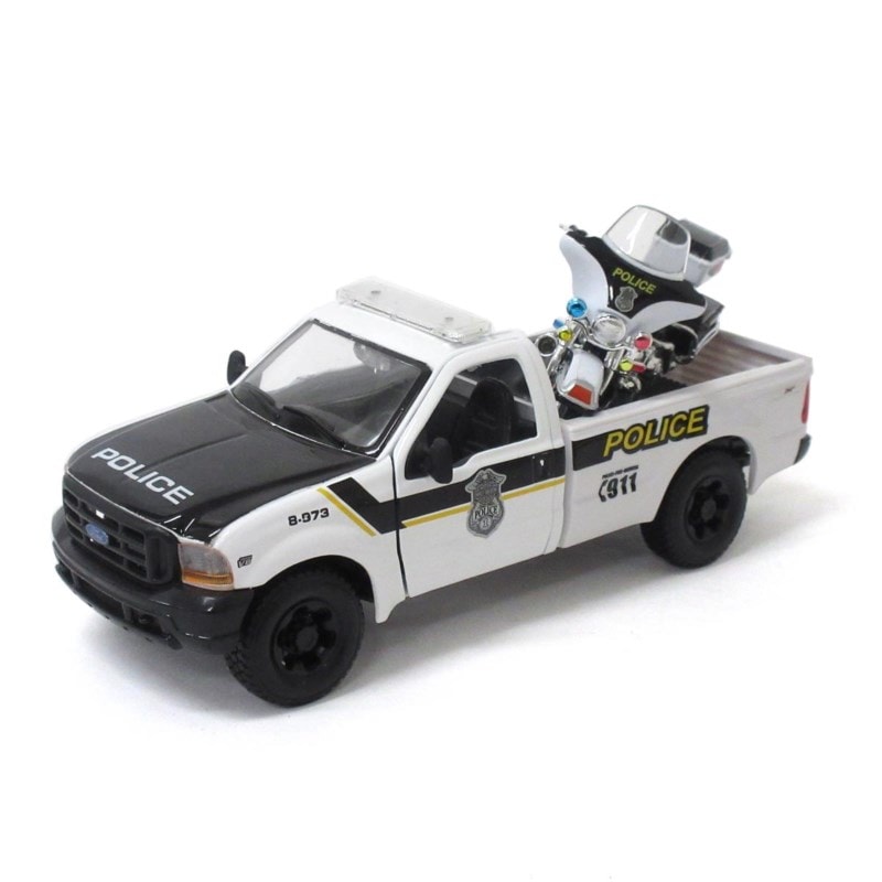 Maisto 1:24 ハーレーダヴィッドソン フォード F-350 ピックアップ＋
