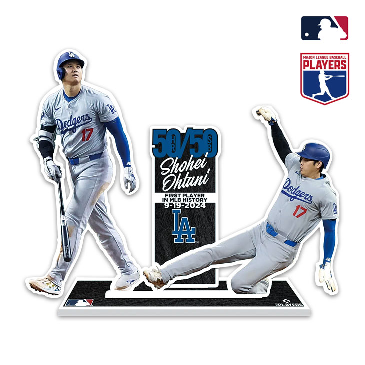 MLB公式ライセンス 大谷翔平 ドジャース フォトスタンド 50/50達成記念