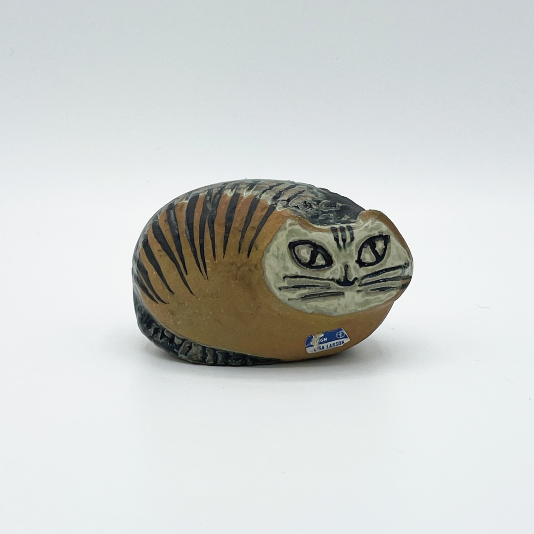 ヴィンテージ】35 丸まったネコ（リサ・ラーソン／Lisa Larson