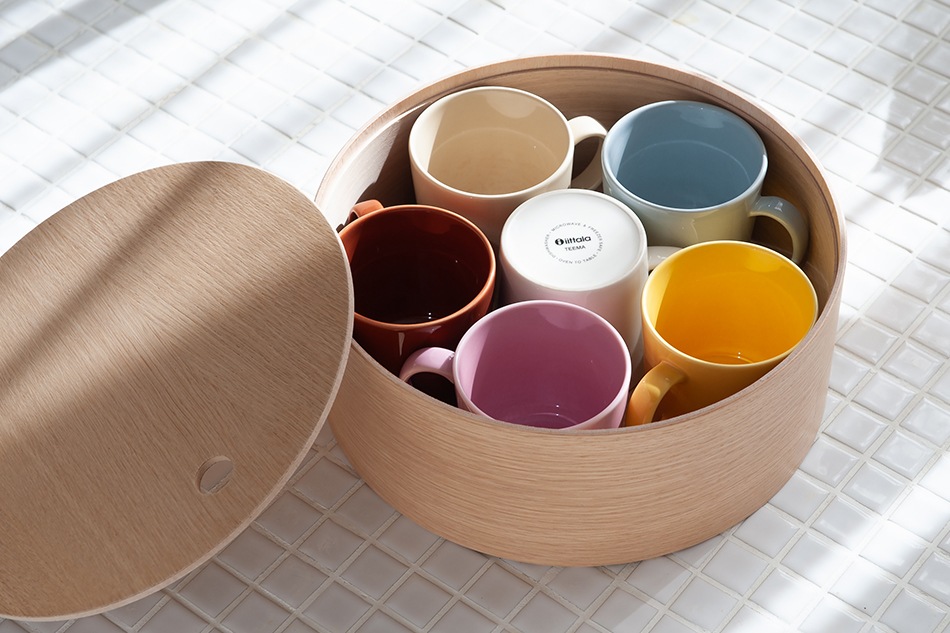 ふた付き円形ボックス（スカンジナビスク・ヘムスロイド／Skandinavisk