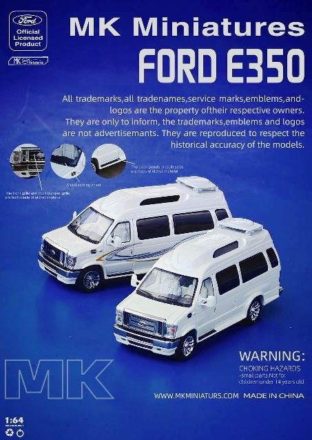 新品 MK Miniatures 1/64 フォード Ford E350 Motorhome Metallic