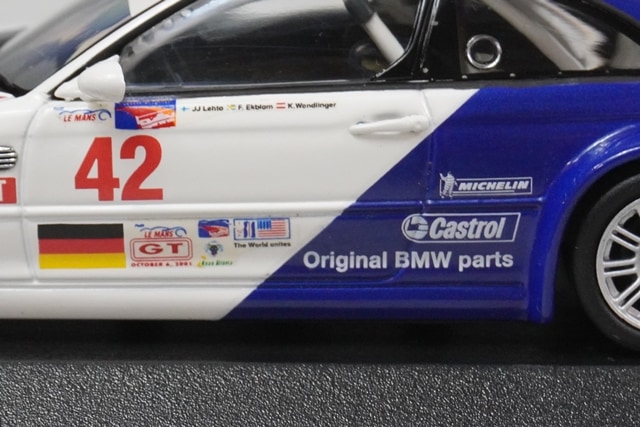 1/43 ミニチャンプス 400012142 BMW M3 GTR ALMS “Petit Le Mans” 2001