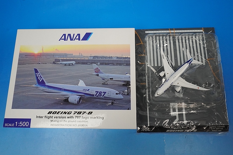 1/500 B787-8 ANA ロゴ付 主翼地上姿勢 JA805A [NH50073] 全日空商事