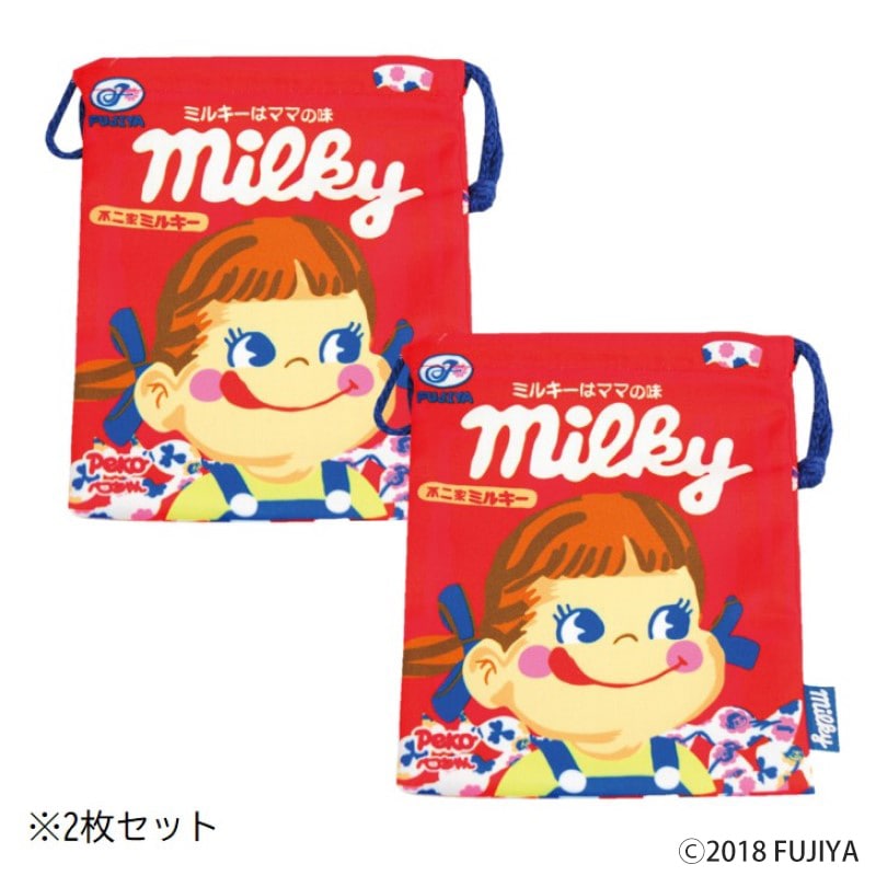 巾着 ペコちゃん（2枚セット）の通販｜不二家「ファミリータウン」