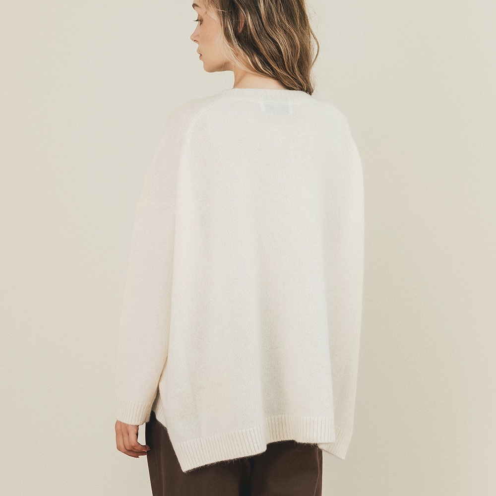 カシミヤ＆ベビーアルパカ クルーネック＜強縮加工＞ | Item,Knit