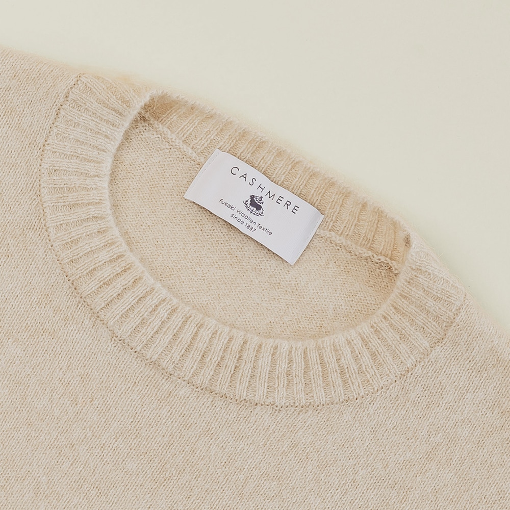 カシミヤ＆ベビーアルパカ クルーネック＜強縮加工＞ | Item,Knit