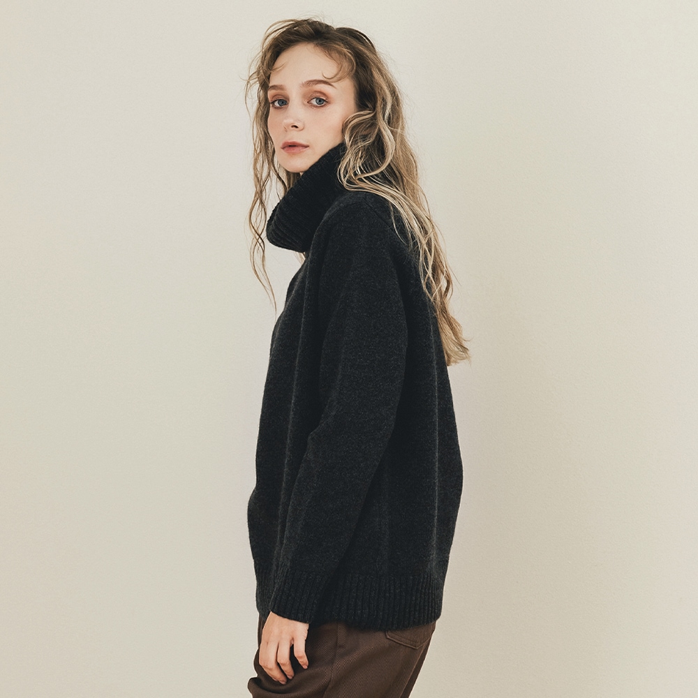 カシミヤ100％ ビッグタートルネック | Item,Knit | FUKAKINET
