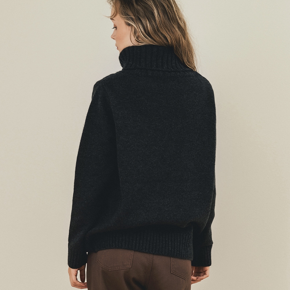 カシミヤ100％ ビッグタートルネック | Item,Knit | FUKAKINET