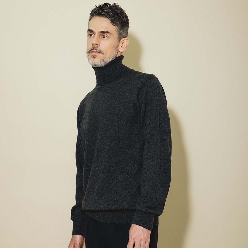 カシミヤ100％ タートルネック | Men's Knit | FUKAKINET