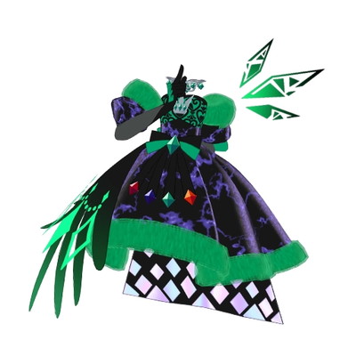 V6-007 ダークカルテットスターバズリウムグリーンワンピ ☆4