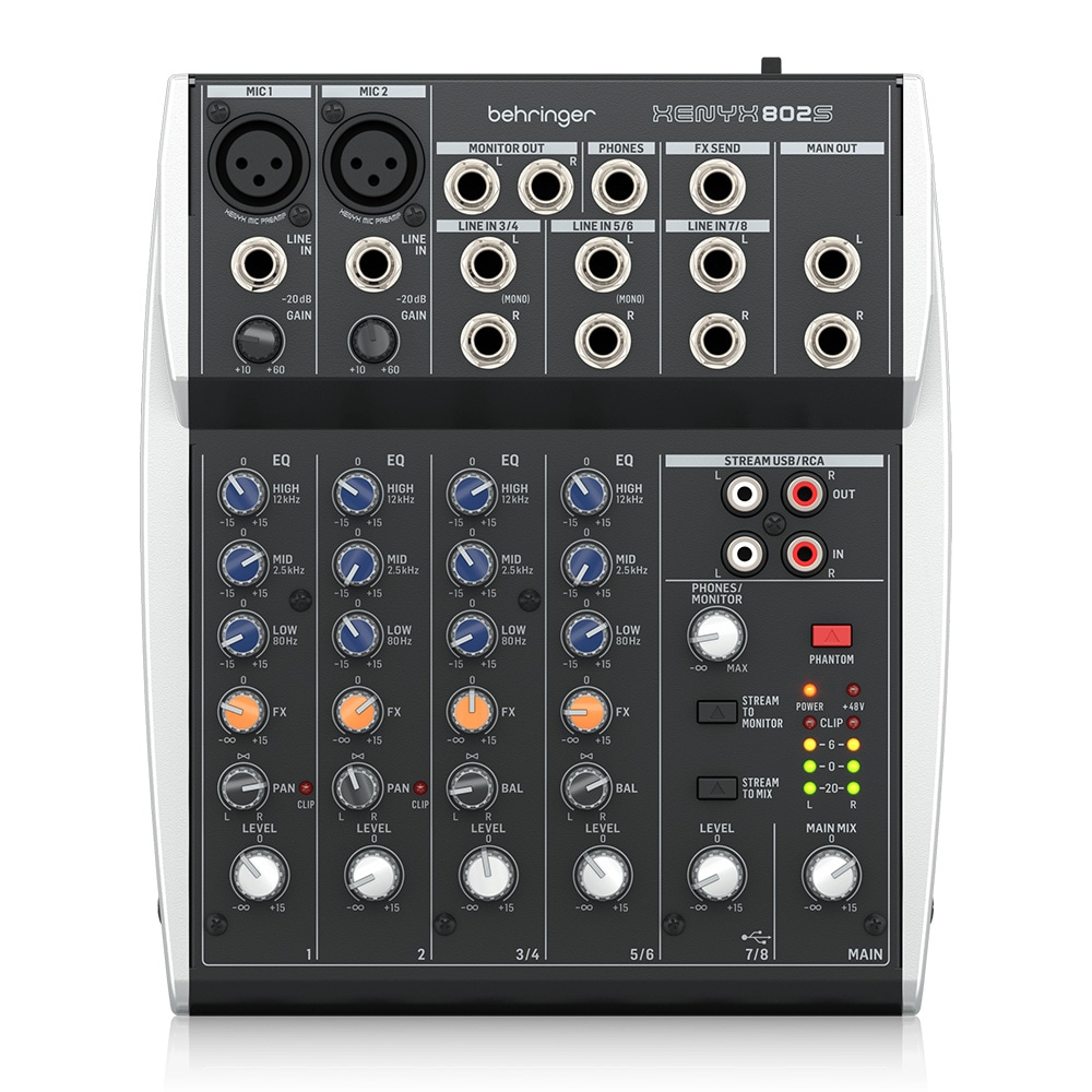 BEHRINGER XENYX 802S USB I/O 搭載 8ch アナログミキサー Hibino.com