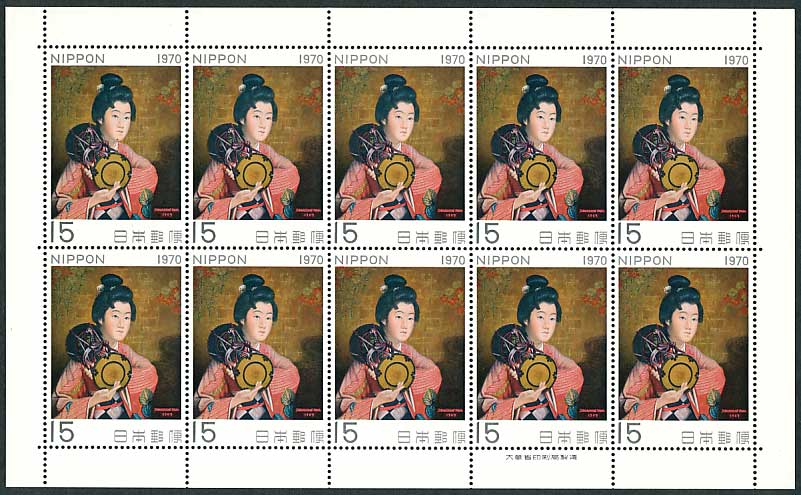切手趣味週間 婦人像（岡田三郎助）15円シート | 切手,切手趣味週間