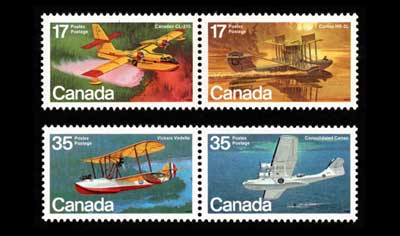 1979年 カナダの航空機・飛行艇 切手4種セット カナダ発行 | 切手
