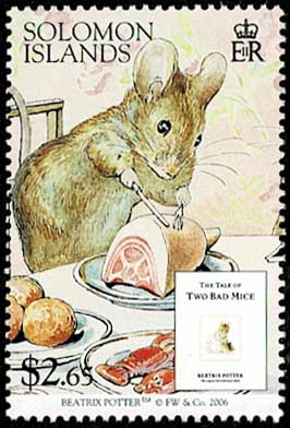 ピーターラビット等ベアトリクス・ポター作品切手 6種セット ソロモン