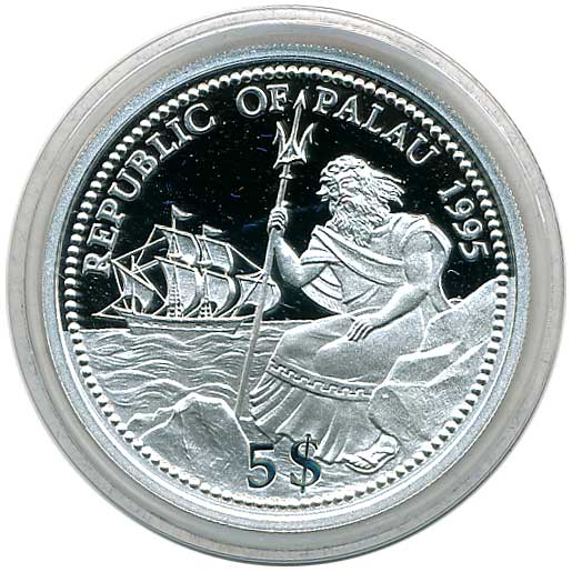 パラオ 海洋生物シリーズ タツノコ 5ドルカラー銀貨 | コイン・紙幣