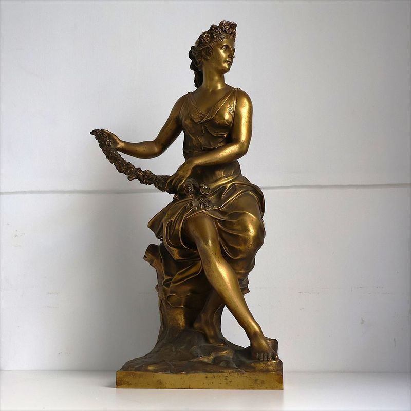 アントワーヌ・コワセボ バルベディエンヌ工房 ブロンズ像「春の寓意