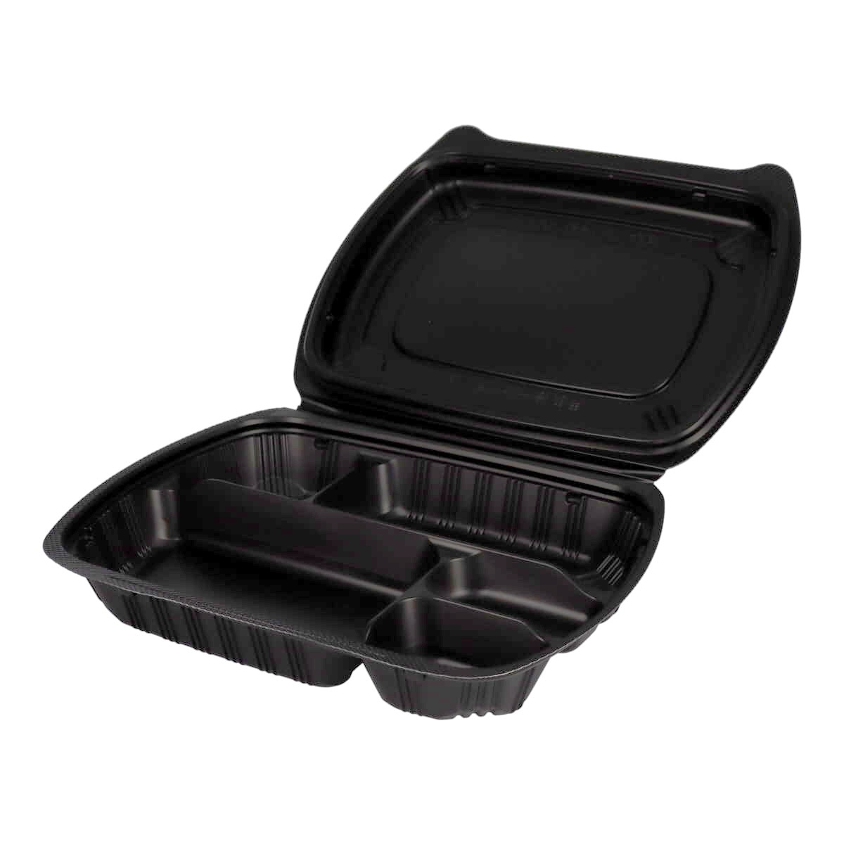 バイオデリカ シェルBOX 80-1 黒 [入数:200] | お弁当容器・使い捨て