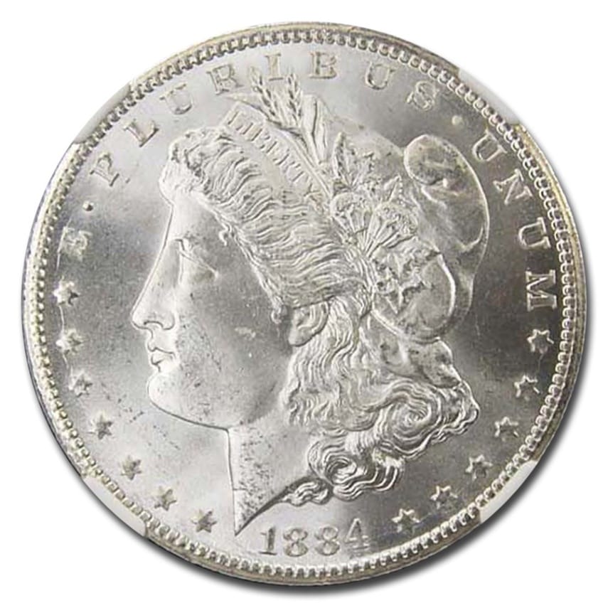 し*ー様 アメリカ モルガン1ドル銀貨 1884年 26.6グラム ミント無し し