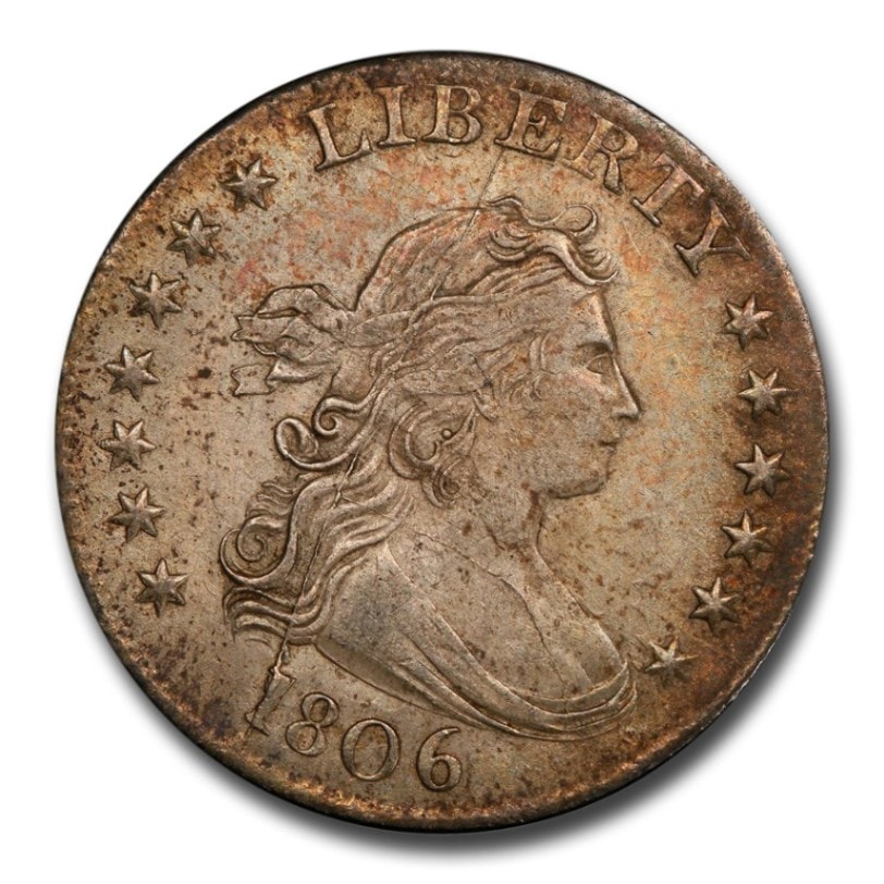 1806年 ドレイプド バスト クォーター ダラー 銀貨 25セント シルバー