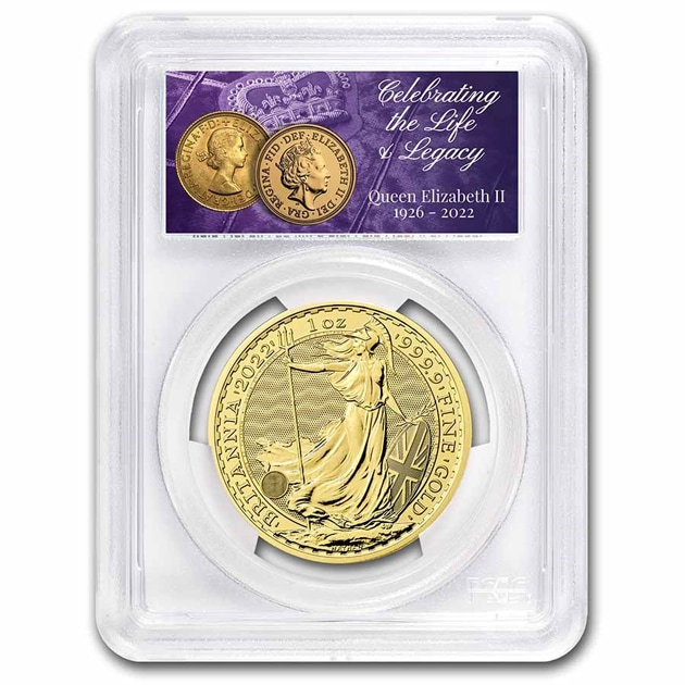 ブリタニア金貨 1オンス 2022年製 イギリス王立造幣局発行 BU PCGS MS