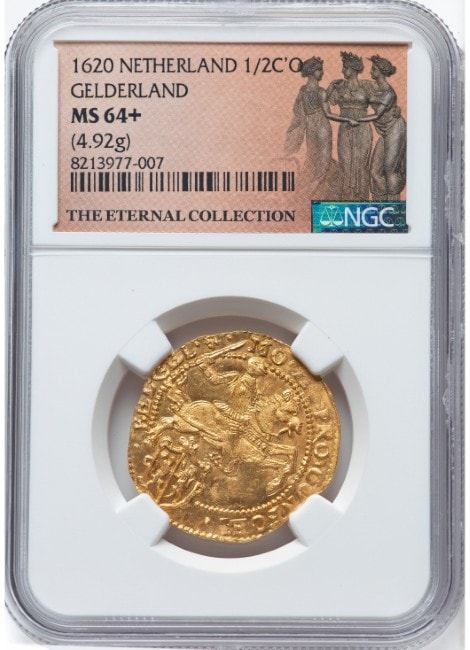 グレートブリテン 1685年 ジェームズ2世 1ギニー金貨 NGC-AU53