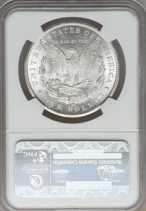 アンティークコイン アメリカ 1ドル モルガン銀貨1885-CC ＄1 NGC MS66