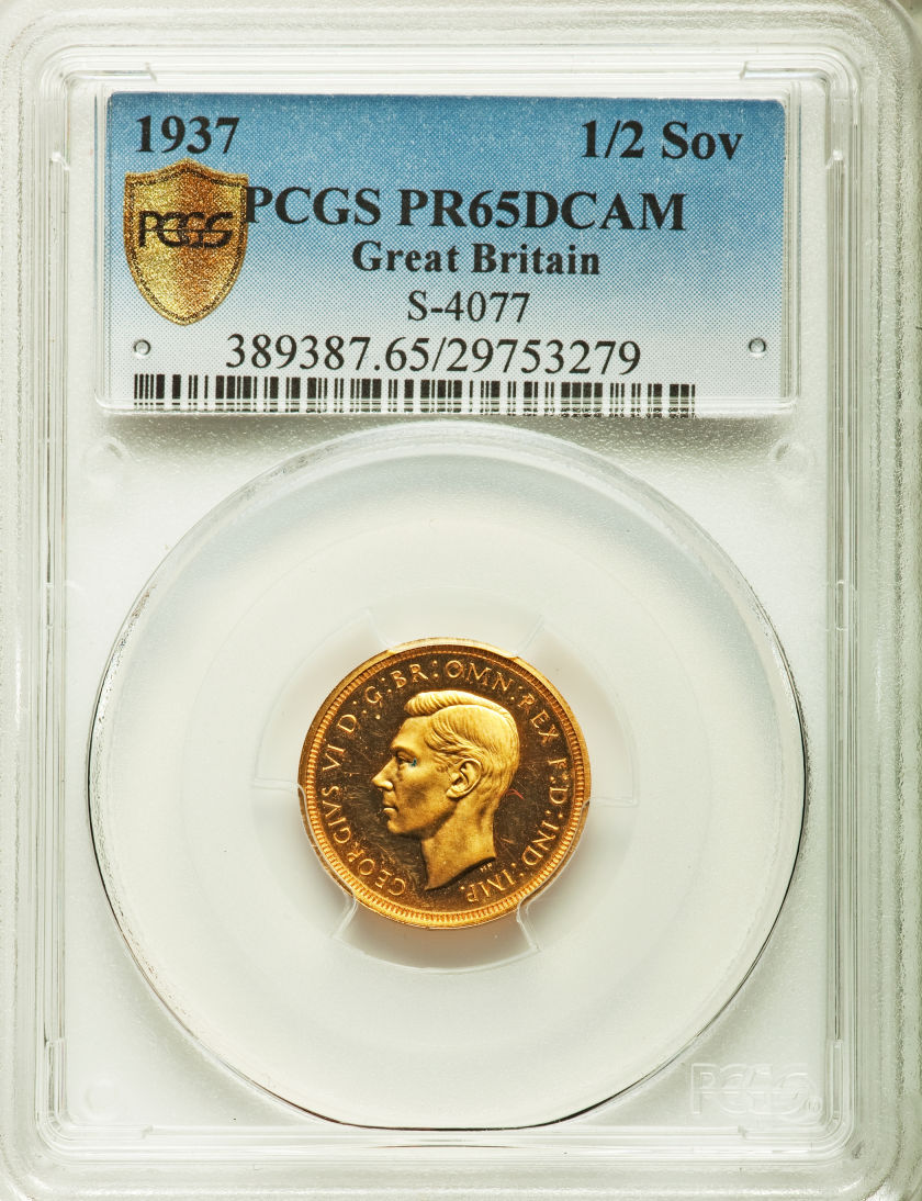 グレートブリテン ジョージ6世 プルーフ 4枚セット 1937 PR65PCGS